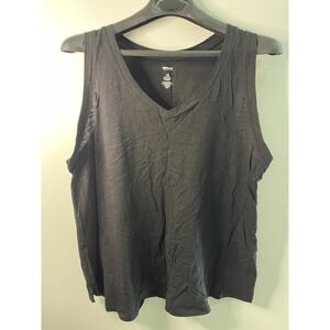 Sonoma Womens Tank Top Black Size 1X